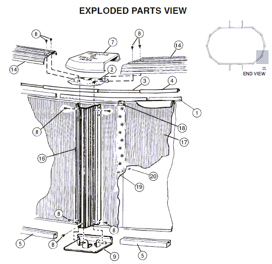 15' x 30' Oval 52" Calibay Coastline Buttress Parts Reorder